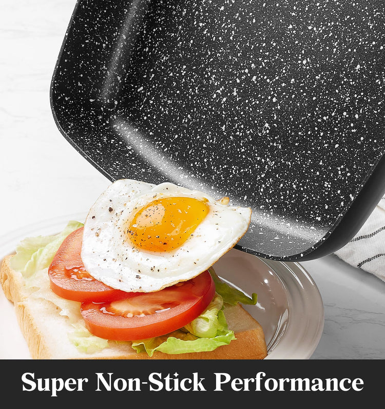 9.5 Inch Nonstick Grill Pan for Stove Tops