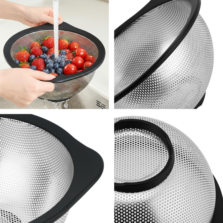 Stainless Steel Colander Set for Kitchen (2 Count)