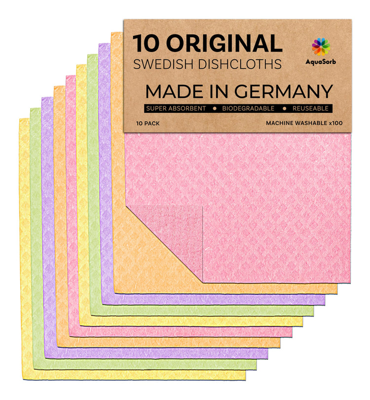 Swedish Dishcloths for Kitchen 10 Pack (10 Count)