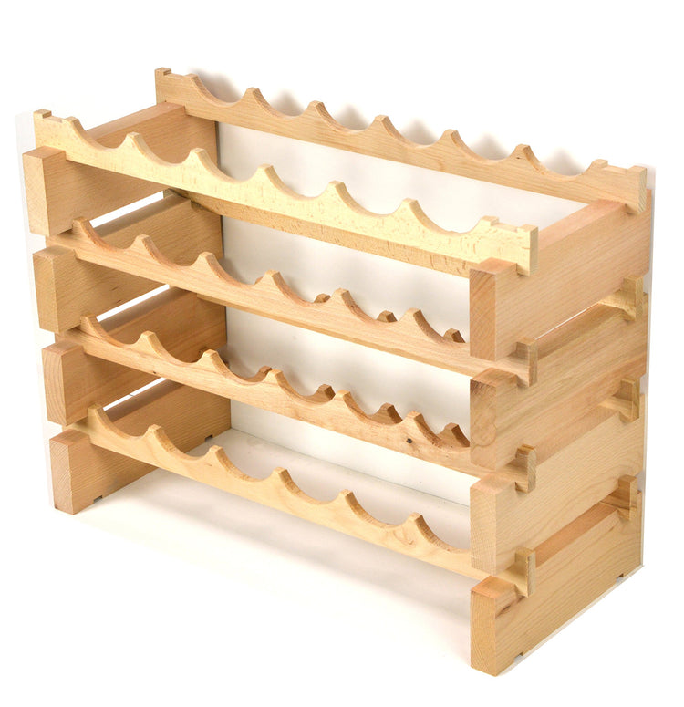 Modular Wine Rack Beechwood 24 (24 Count)