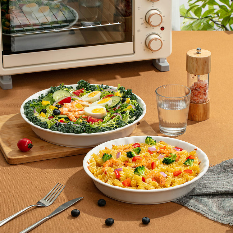 BTaT Ceramic Pie Pan for Baking (2 Count)