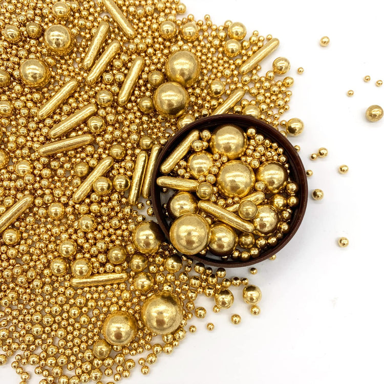 Sprinkles Gold Pearl Sugar Candy Mix Size (4.2 Ounce)