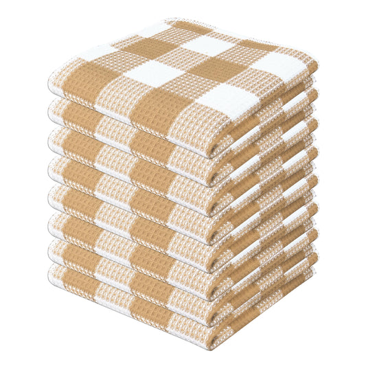 Waffle Weave Plaid Dish Cloths