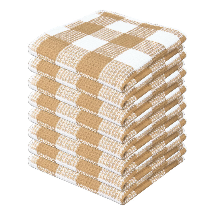 Waffle Weave Plaid Dish Cloths