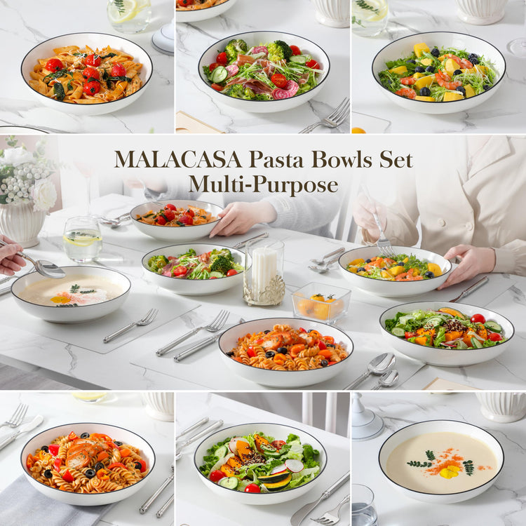 8.85" Large Pasta Bowls (6 Count)