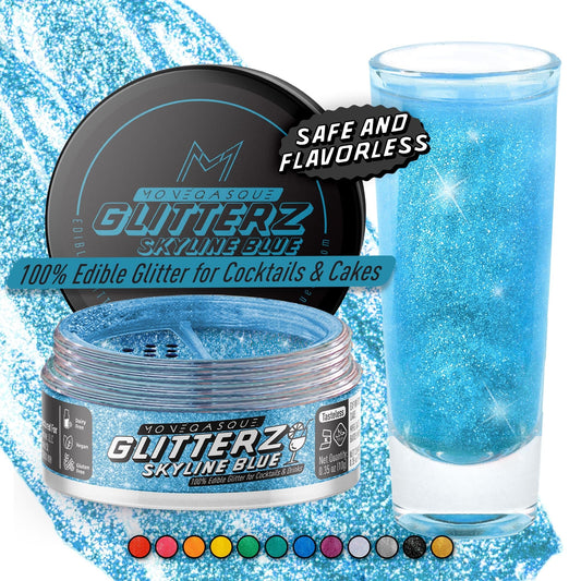 Skyline Blue Edible Glitter for Drinks & Cakes