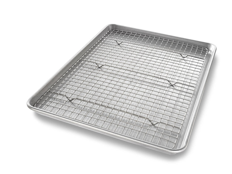 Bakeware Half Sheet Baking Pan and Bakeable Nonstick and Cooling Rack Set