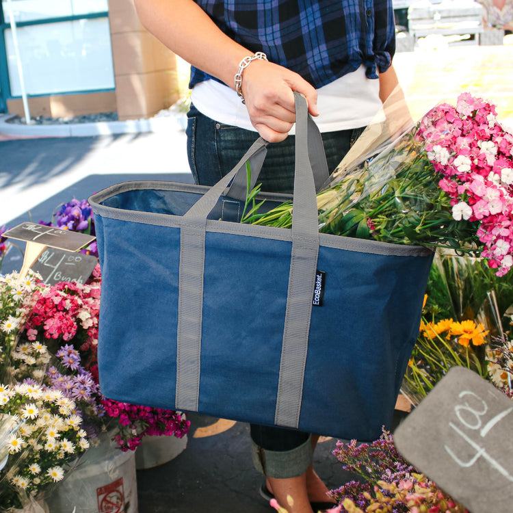 EcoBasket 30 Liter Reusable Tote Bag with Reinforced Bottom