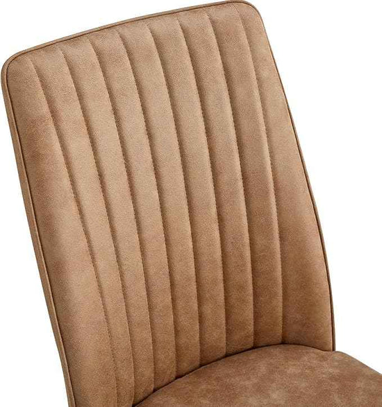 Modern Dining Chairs Set of 6 Kitchen Chairs Set Leathaire Fabric Chair with Metal Leg High Back Upholstered Chair for Dinner Room, Waiting Room(Set of 6, Brown)