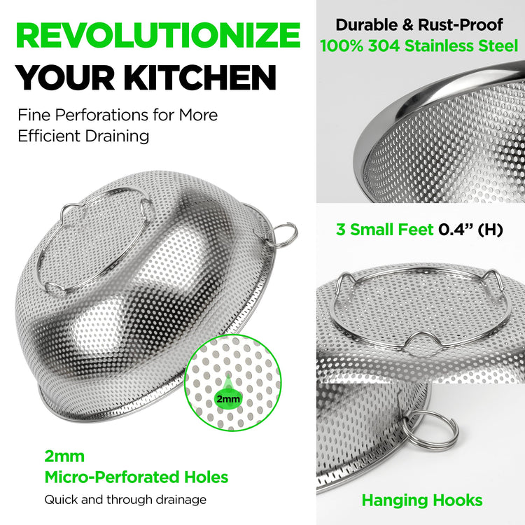 Stainless Steel Colander Set of 4 (4 Count)