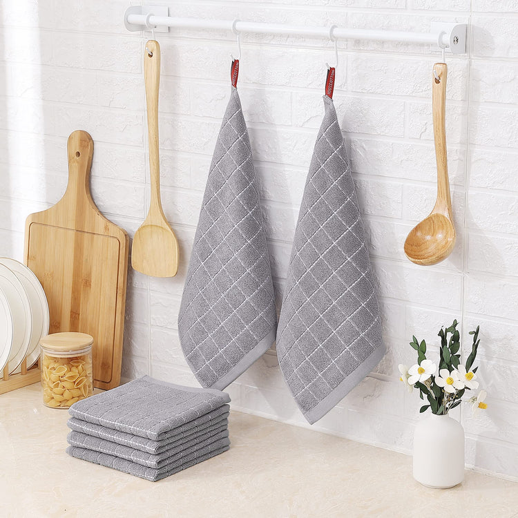 100% Cotton Terry Kitchen Dish Cloths (12 Count)