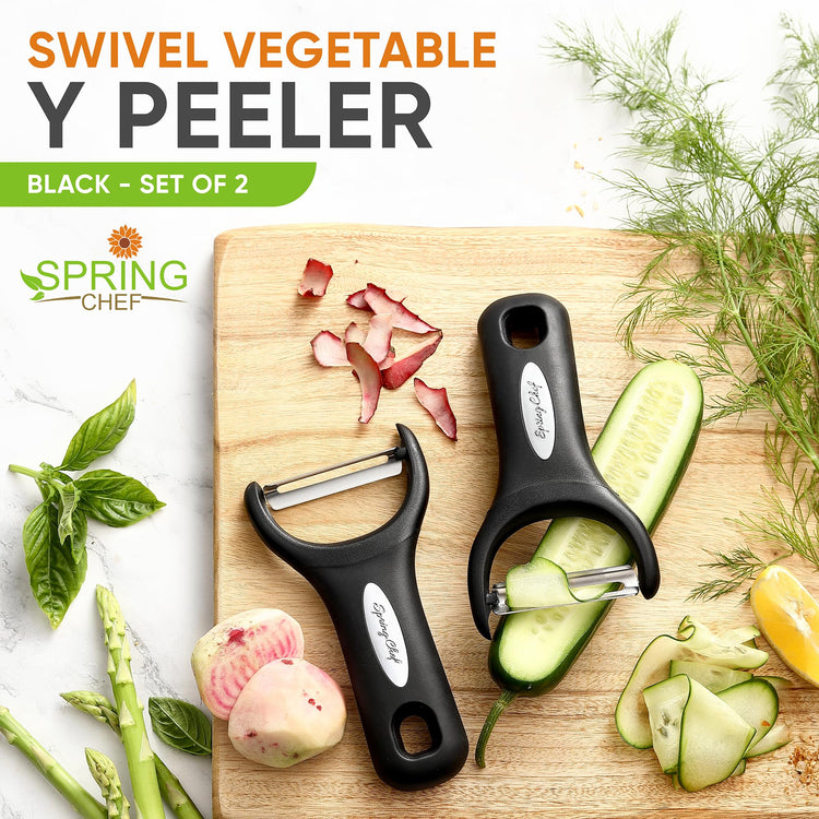 Set of 2 Stainless Steel Y Shaped Vegetable Peeler for Kitchen