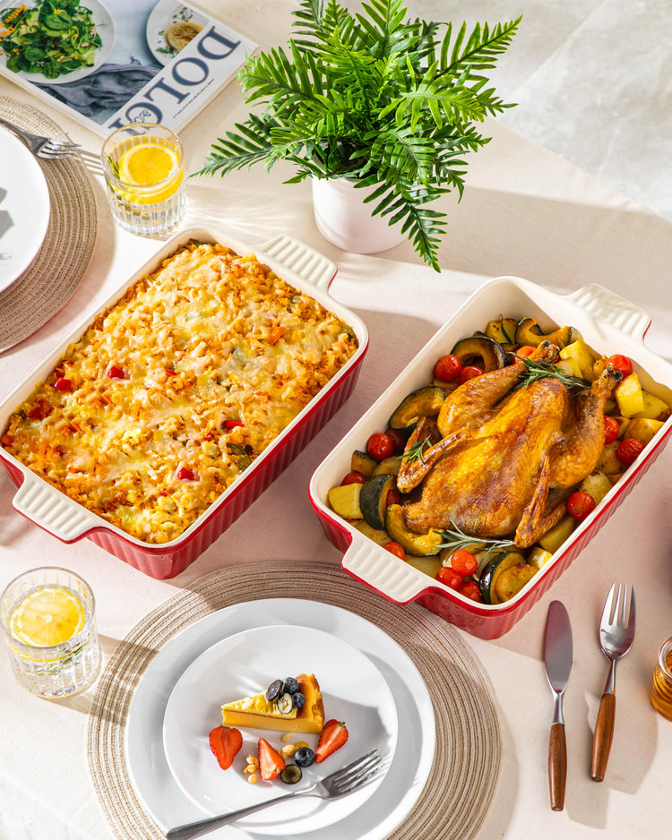 4.4 QT Ceramic Casserole Dishes for Oven