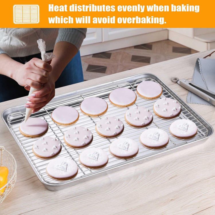 Large Baking Sheet with Wire Cooling Rack
