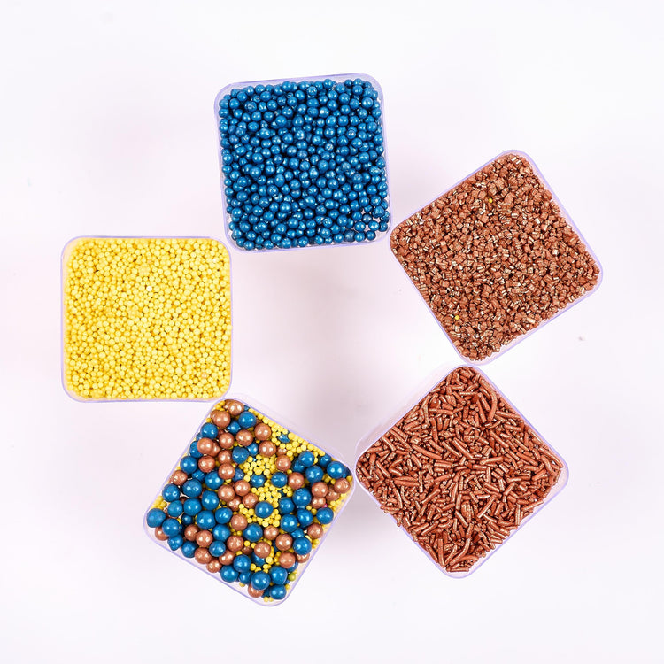 Sprinkles Confect Sprinkles for Cakes & Cupcakes Decoration Assorted pack of 5 ?Graduation Day Mix Yellow