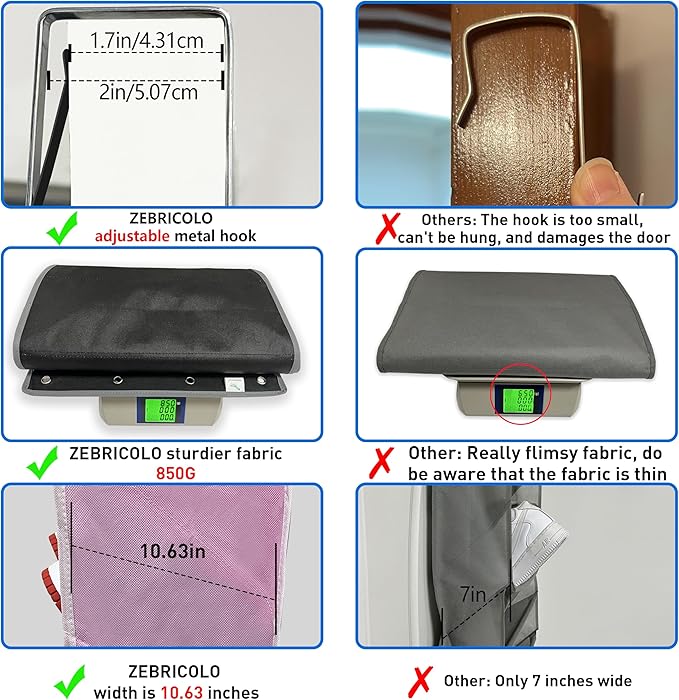 Over The Door Shoe Organizer, 70 Pounds Large Capacity, 20-30-Pair shoe organizer, Heavy Duty-Extra Deep Pockets ,Anti-Scratch Hooks & FSC-Certified Bamboo ,Engineered for Men’s Size 13 shoe,Pink