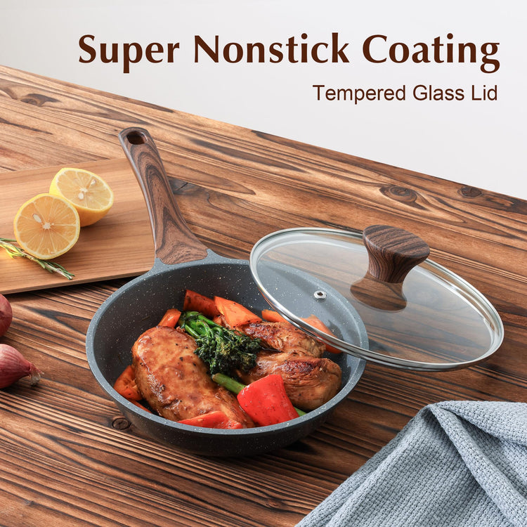 Nonstick Frying Pan Skillet with Lid