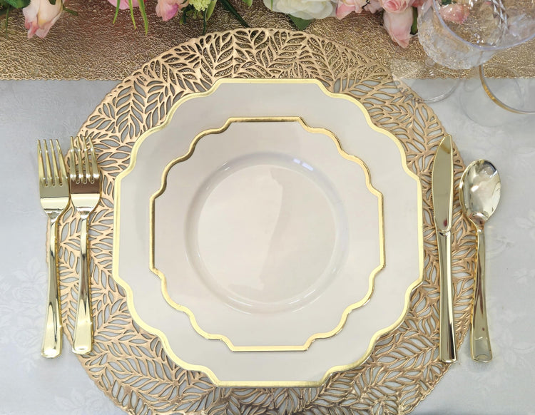 OCCASIONS Disposable Plastic Plates for 120 Guests (120 Count)