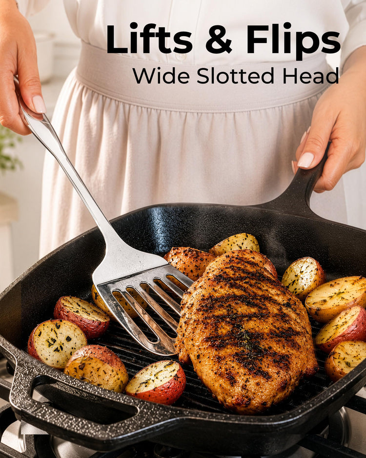 Stainless Steel Slotted Spatula Turner