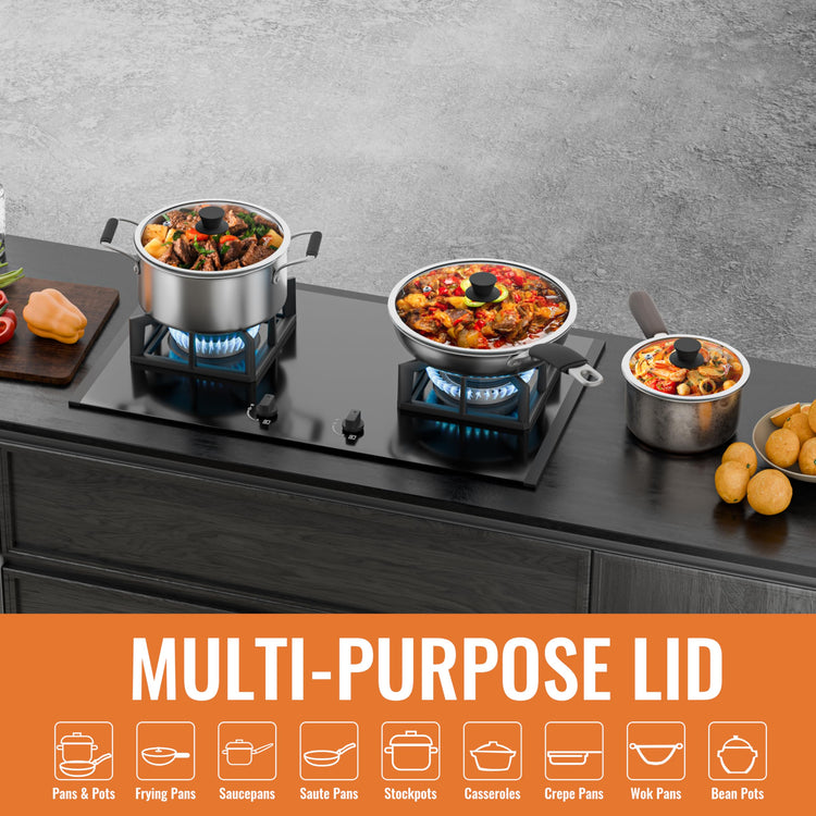 12 Inch Pan Lid For Pots Pans and Skillets