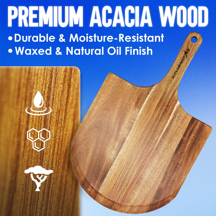 14 Inch Acacia Wood Pizza Peel