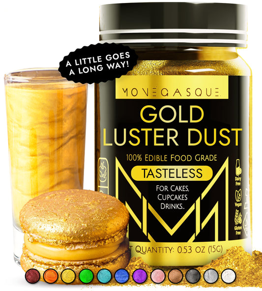 Gold Edible Glitter for Drinks & Cakes