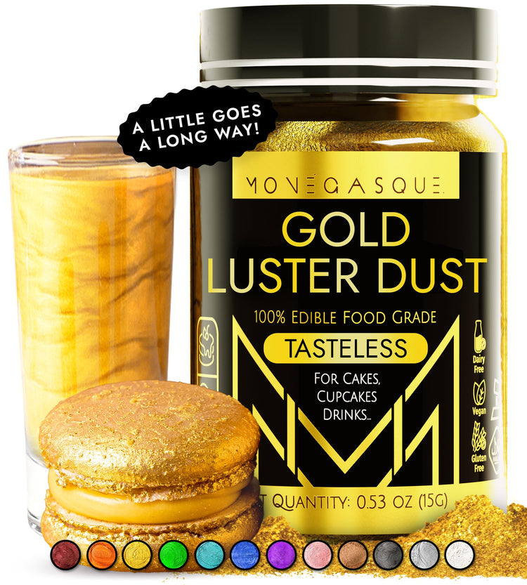 Gold Edible Glitter for Drinks & Cakes