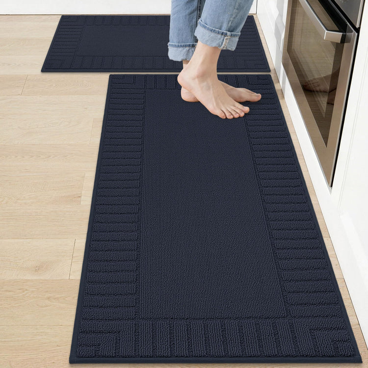 Kitchen Rugs Non Slip Washable 2PCS (10.83 Sq Ft)