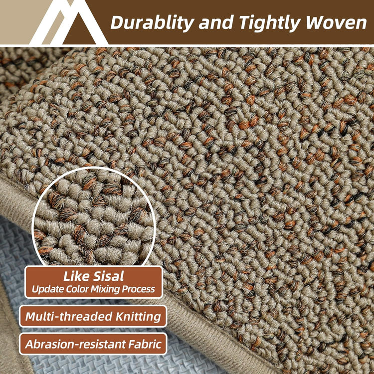 COSY HOMEER Kitchen Rugs 20"x32" Non-Slip Kitchen Mats for Floor Absorbent Stain Resistant Kitchen Floor Mat Machine Washable Rugs for Kitchen,Hallway,Sink,Taupe