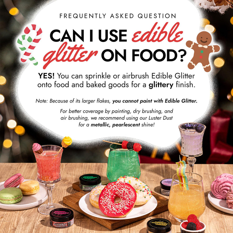 Iridescent Edible Glitter for Drinks & Cakes