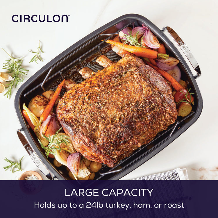 Ultra Lasting Nonstick Roasting Pan with Rack