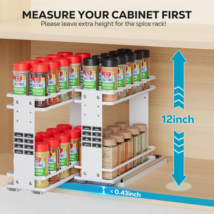 Pull Out Spice Rack Organizer (2 Count)