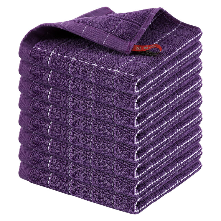 100% Cotton Terry Kitchen Dish Cloths (8 Count)