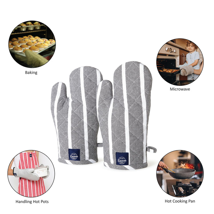 Oven Mitts Heat Resistant Kitchen Gloves (2 Count)