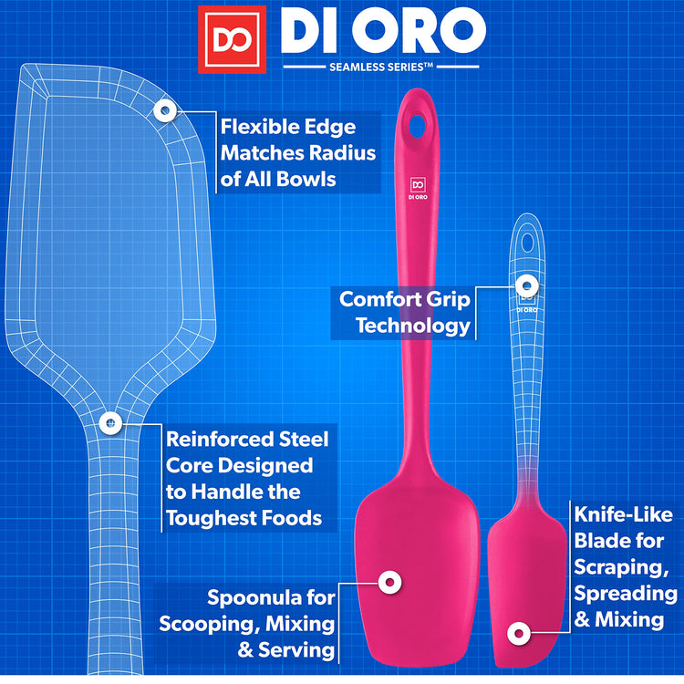 DI ORO Silicone Spatula Set (3 Count)