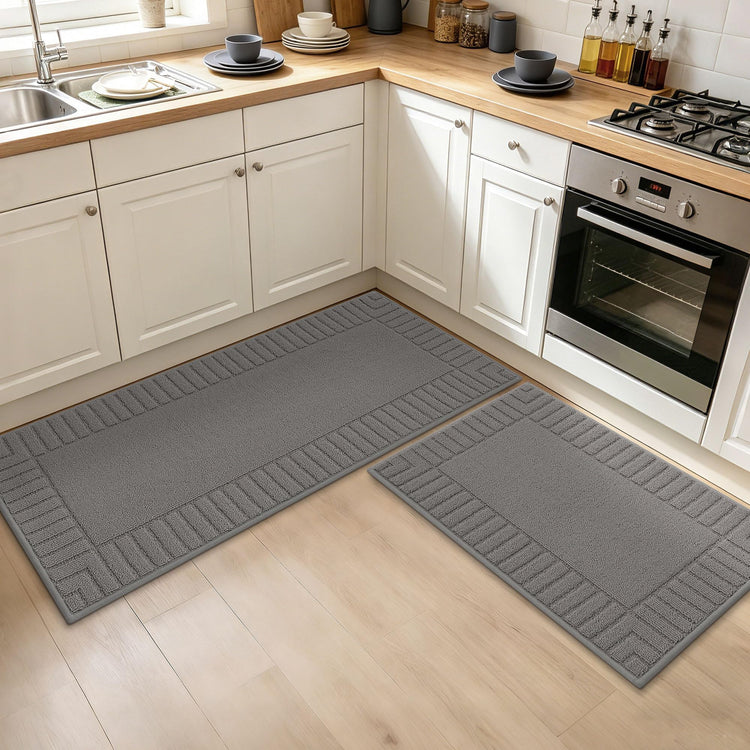 Kitchen Rugs Non Slip Washable 2PCS
