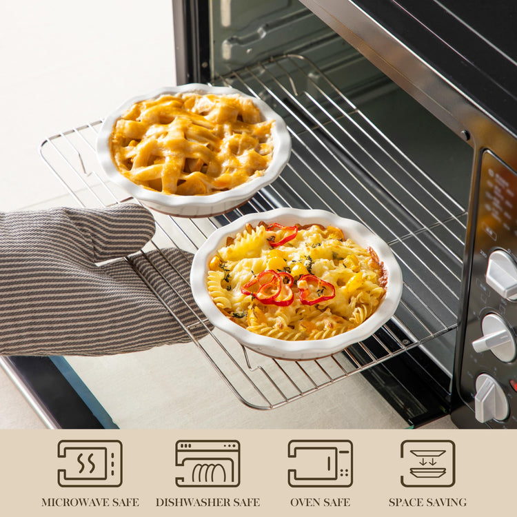 Ceramic Mini Pie Pans Set of 6 (6 Count)