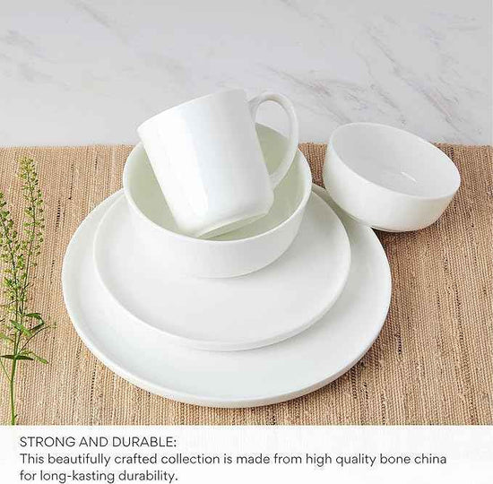 Mikasa Samantha Bone China Lightweight Chip Resistant 40 Piece Dinnerware Set, Service for 8
