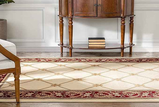 Well Woven Timeless Collection Fleur De Lis Ivory 8x10 Luxurious Traditional French Aubusson Oriental Area Rug Perfect for Living Room Bedroom or Dining Room Easy-to-Clean Durable Design