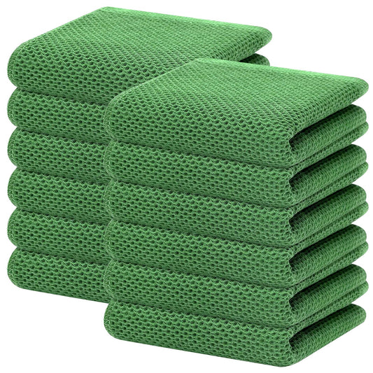 100% Cotton Waffle Weave Kitchen Dish Towels 12 (12 Count)