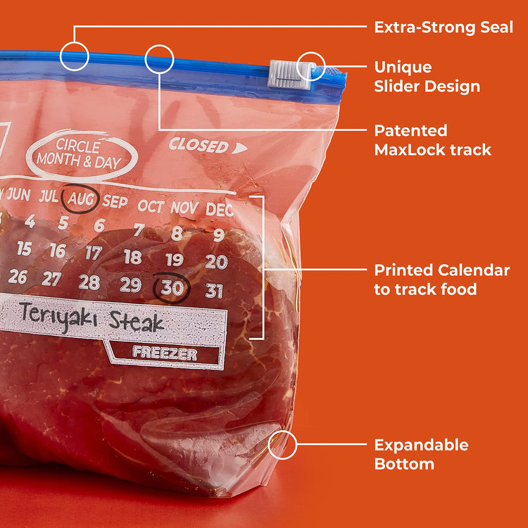 Calendar Slider Freezer Bags (140 Count)