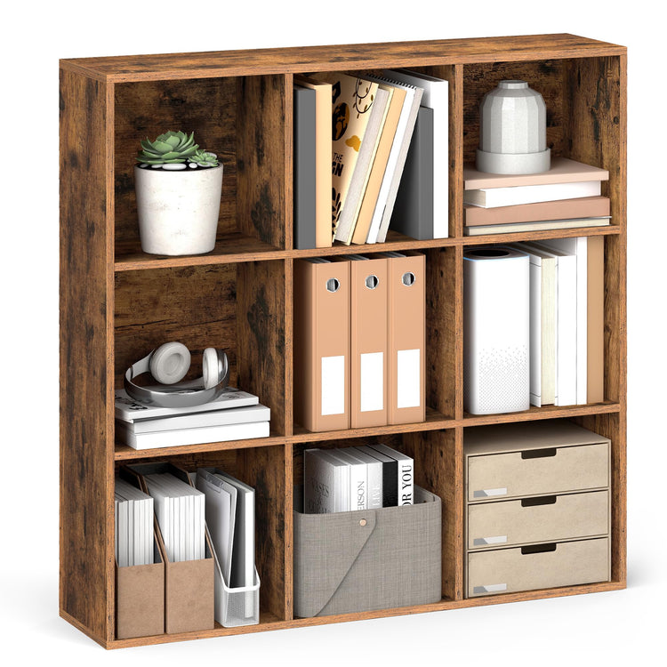 Bookcase Cube Shelf with 9 Compartments