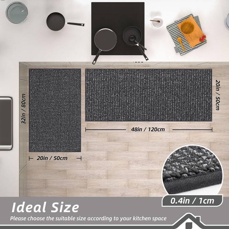 Kitchen Rugs and Mats 2PCS Non