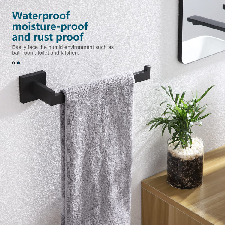 Black Towel Ring Hand Towel Racks Rods Bathroom Towel Rails Kitchen Hardware Stylish Stainless Steel