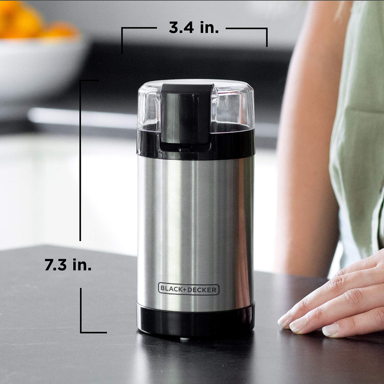 One Touch Coffee & Spice Grinder with Stainless Steel Blades