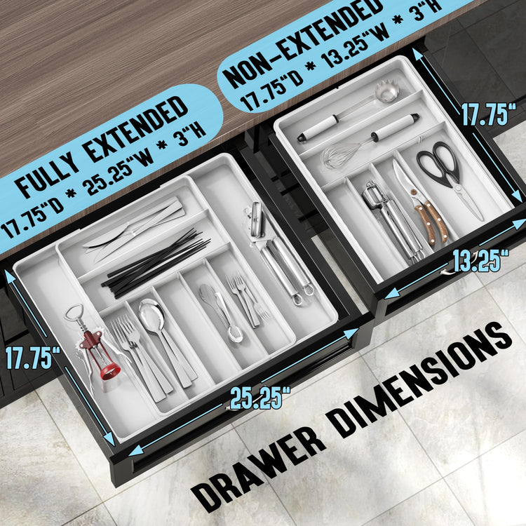 Expandable Kitchen Drawer Flatware Organizer