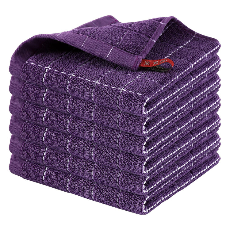 100% Cotton Terry Kitchen Dish Cloths (6 Count)
