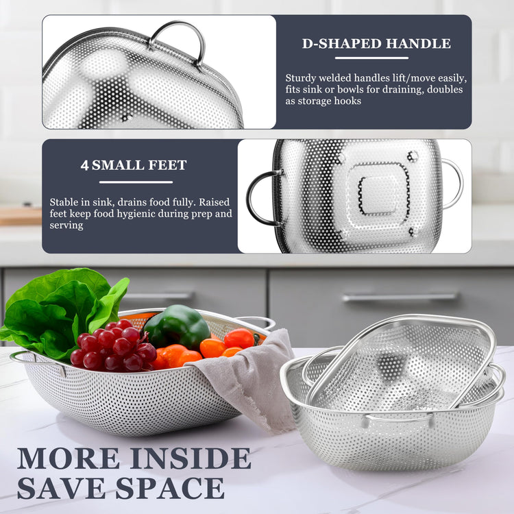 Stainless Steel Colander Set of 3 (3 Count)
