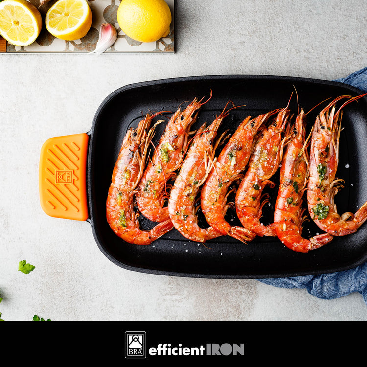COOKWARE Efficient Iron Rectangular Ribbed Grill (2 Count)