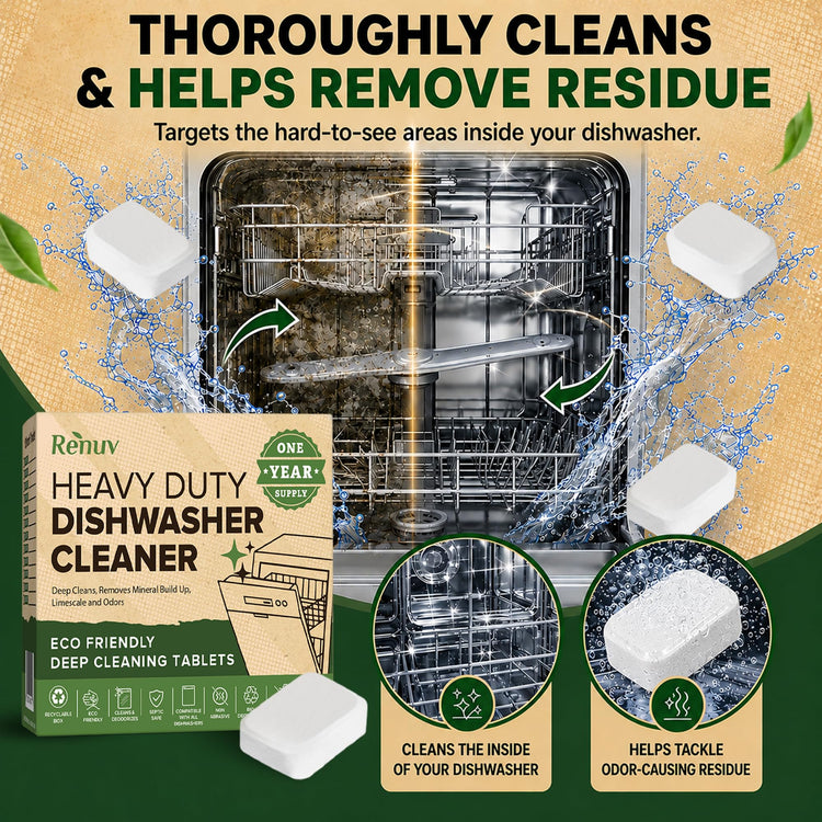 Heavy Duty Dishwasher Cleaner & Deodorizer (12 Count)